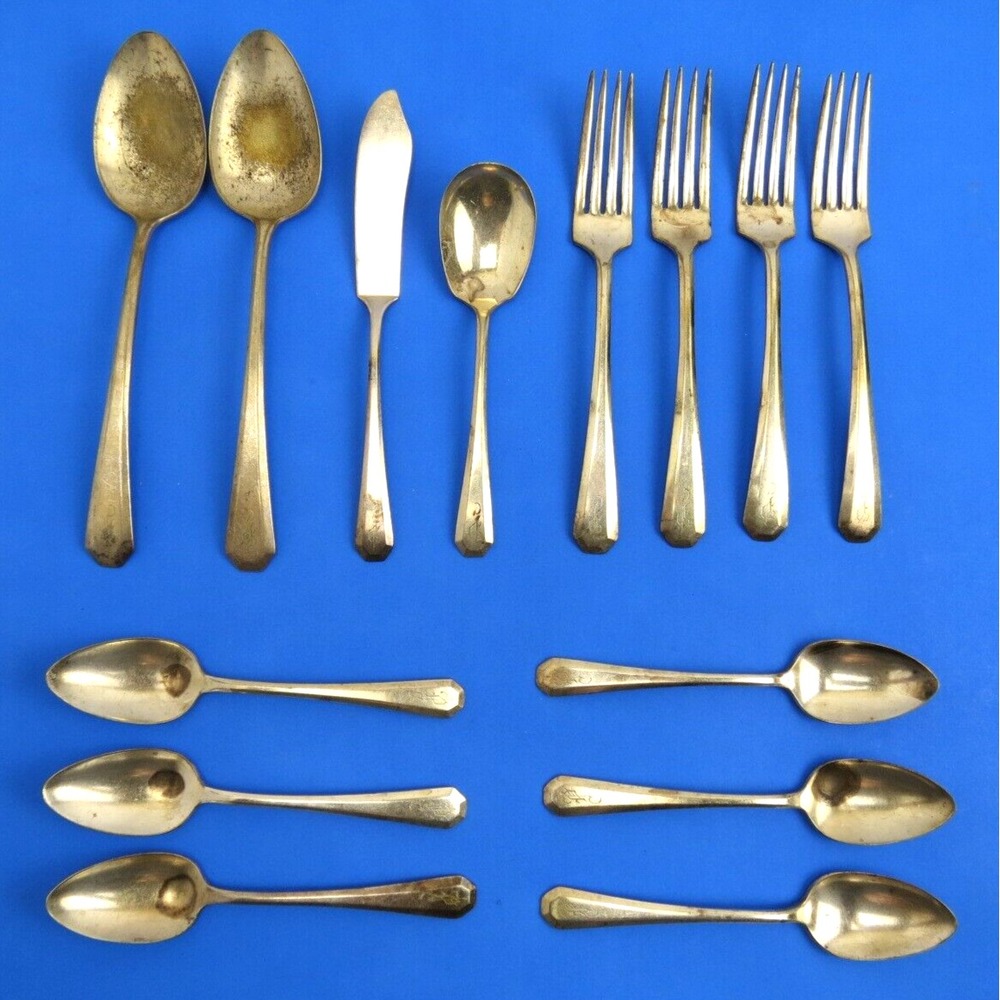 WM Rogers Silverplate Flatware Set Monogrammed Vintage Utensils